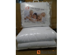 1 Duvet 2 people 4 seasons 240-220, 2 pillows SWISS 3D air box washable percale 50 x 60