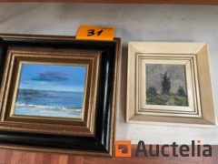 2 works of art in frame