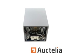 20 x GU10 Surface Mount Fixture-white square cube and chrome