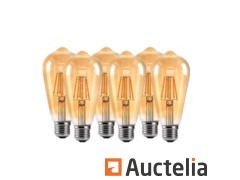 200 x Filament lamp Amber ST64-Dimbaar-LED 6W 2700K Warm wit-E27 fitting