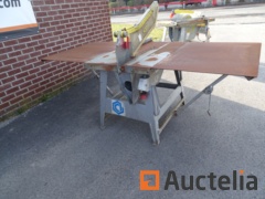 Construction Circular saw AVOLA ZB 400-6 on table with extension cords