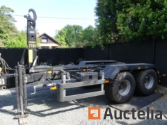 Container trailer with his container Pronar RC2100