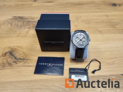 New Tommy Hilfiger Watch with Leather Strap + Box