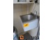 Stainless steel hand washer with knee control