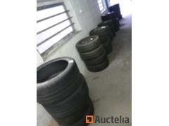 Tires on steel rims, aluminium and without rims