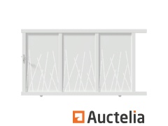 Portail blanc coulissant Aluminium Caminia 180 x 300 (Valeur magasin : 2.519 €)